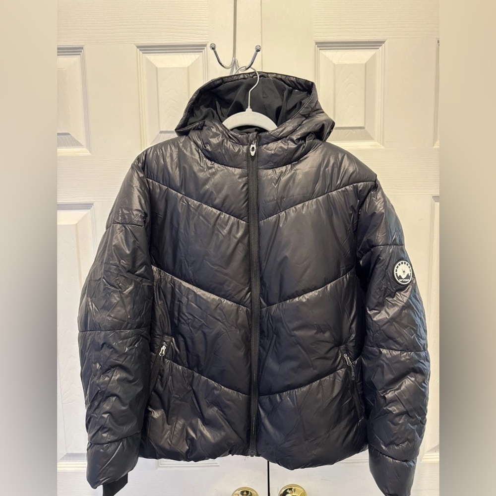 Spyder Women’s Black Hooded Puffer Jacket Size M | Lightweight Warm‎ Winter Coat